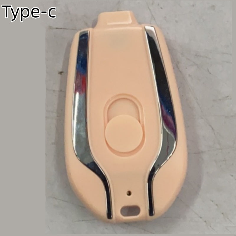 Mini Power Emergency Pod Keychain Charger With Type-C Ultra-Compact Mini Battery Pack Fast Charging Backup Power Bank
