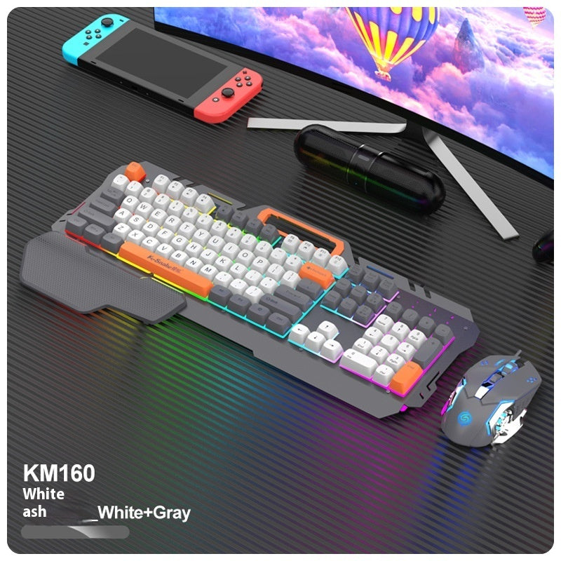 Wired Game Keyboard Color Matching Notebook Key Mouse Suit
