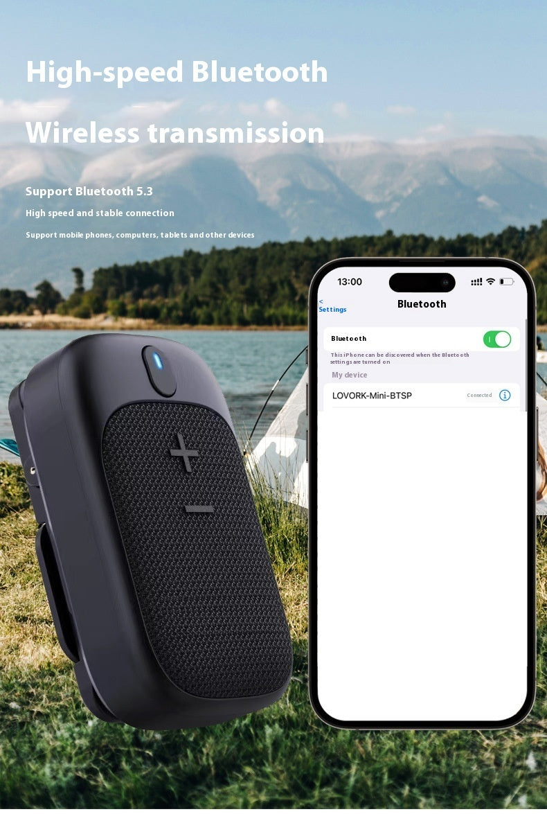 Lewoke Wireless Bluetooth Hiking Speaker Mini Speaker Portable Outdoor Camping Running Portable Subwoofer