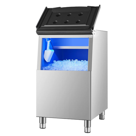 Commercial Ice Maker Storage Bin 250lbs Capacity Stainless Steel Ice Storage Bin