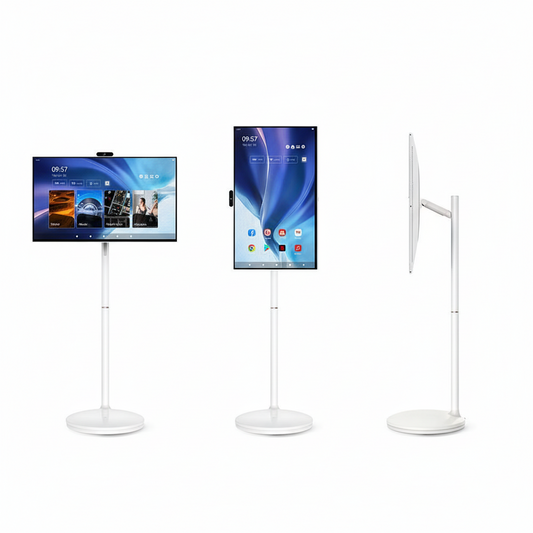 32 Inch 128GB Smart Portable TV Android OS 1080P 13MP Camera Remote Control Control Home Office Entertainment Portable Smart Tv