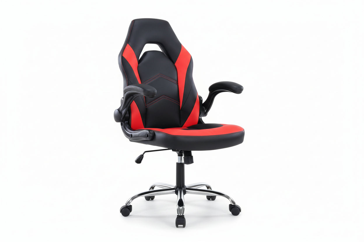 PU Leather Ergonomic Office Chair Swivel Computer Gaming Chair With Lumbar Support