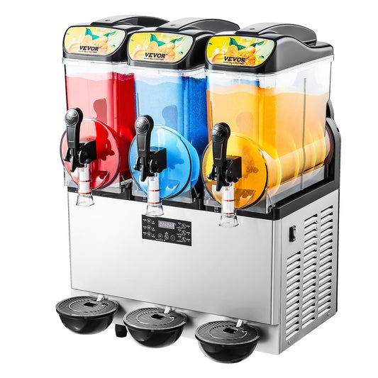 Commercial Slushy Machine 15Lx3 Tank Margarita Smoothie Frozen Drink Maker