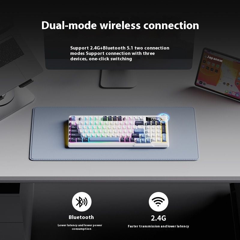 Wireless Bluetooth Keyboard Mouse Suit Mechanical Feeling