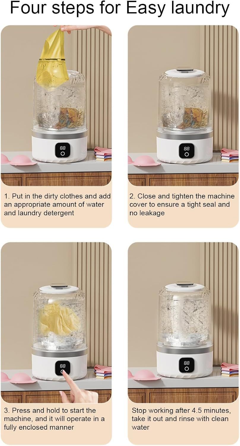 Portable Underwear Washing Machine Rechargeable Mini Washing Machine For Socks