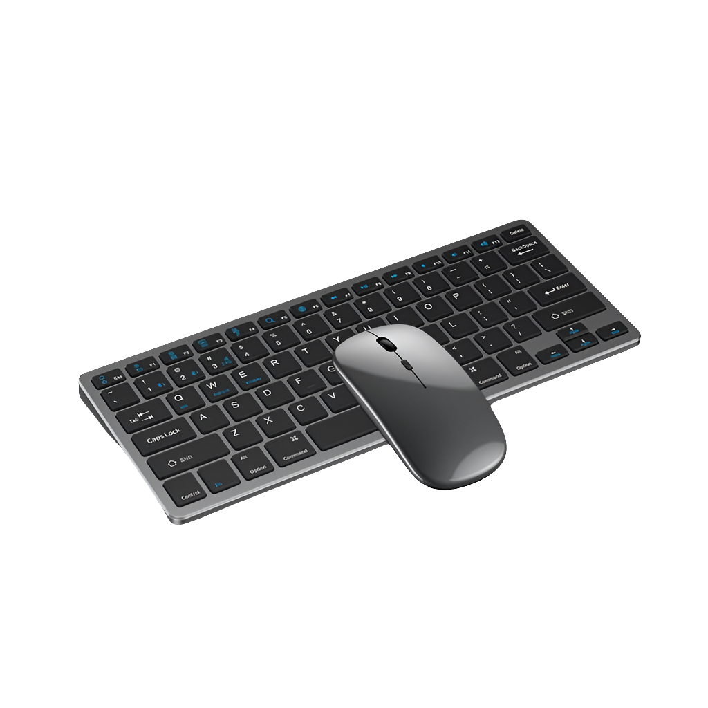 Wireless Keyboard Mouse Ultra-thin Suit Rechargeable Mute Bluetooth
