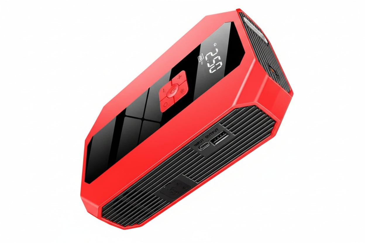 Portable Car Jump Starter Air Compressor 1500A 400PSI Car Battery Charger Jump Starter Power Bank LED Flashlight Digital Tire Inflator For 4.0L Gasoline Or 2.0L Diesel Engine