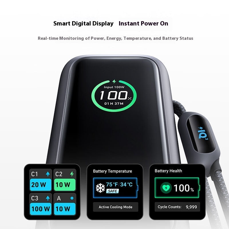 Comes With Two-wire Power Bank Fast Charging Mobile Power Supply