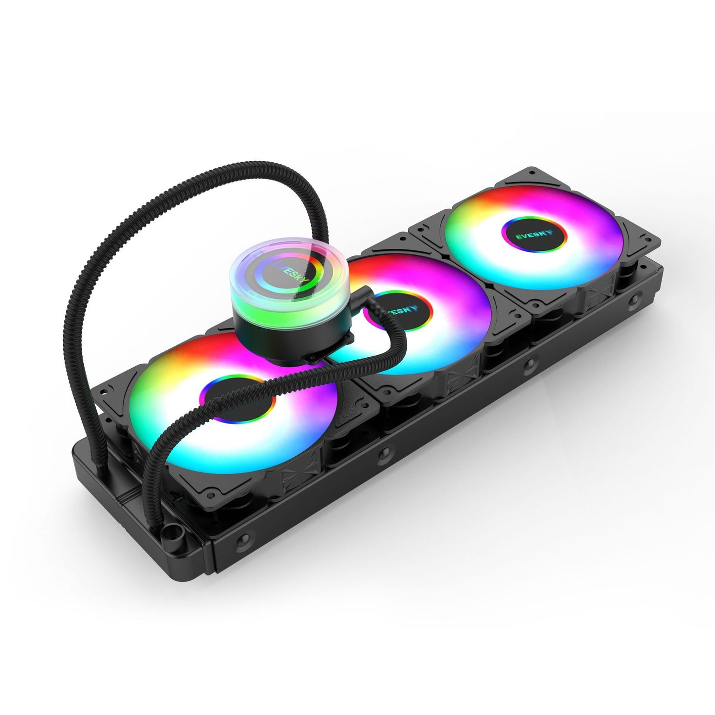 CPU Radiator Mute Colorful RGB Lamp Effect E-sports Games Fan