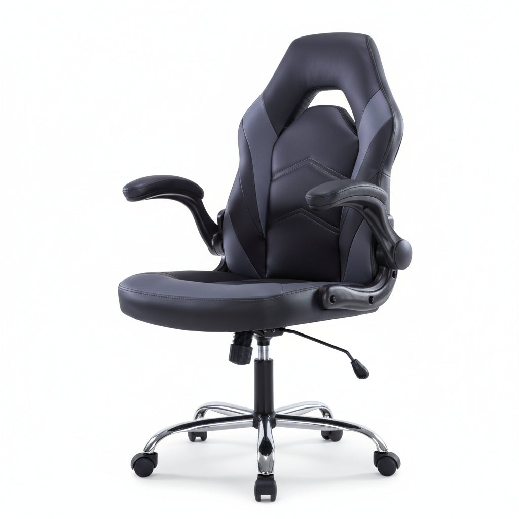 PU Leather Ergonomic Office Chair Swivel Computer Gaming Chair With Lumbar Support