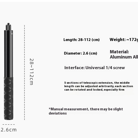 Panoramic Camera View Angle Car Roof And Racket Suction Cup Fixed Bracket